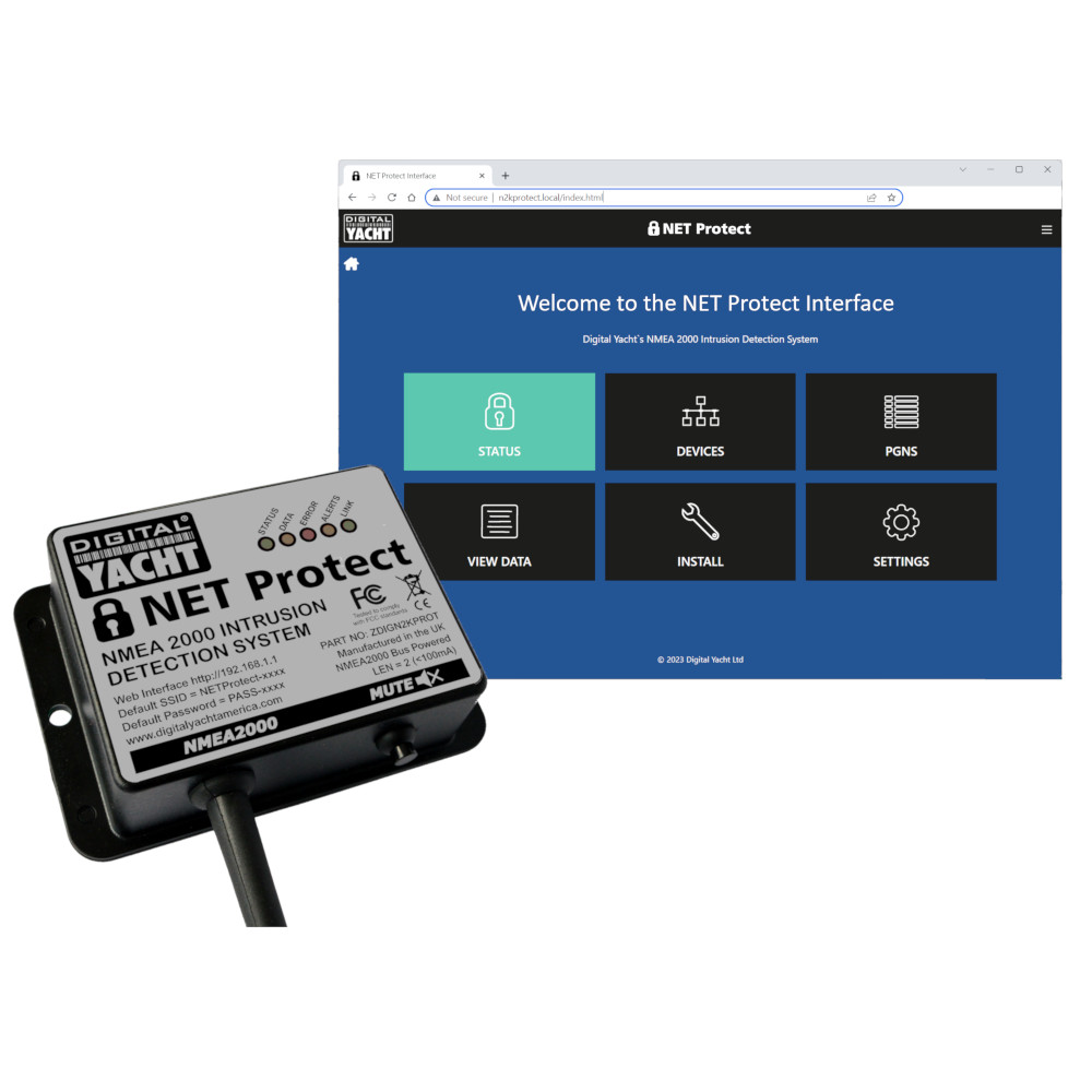 NET Protect web NMEA 2000 cyberbeveiliging systeem