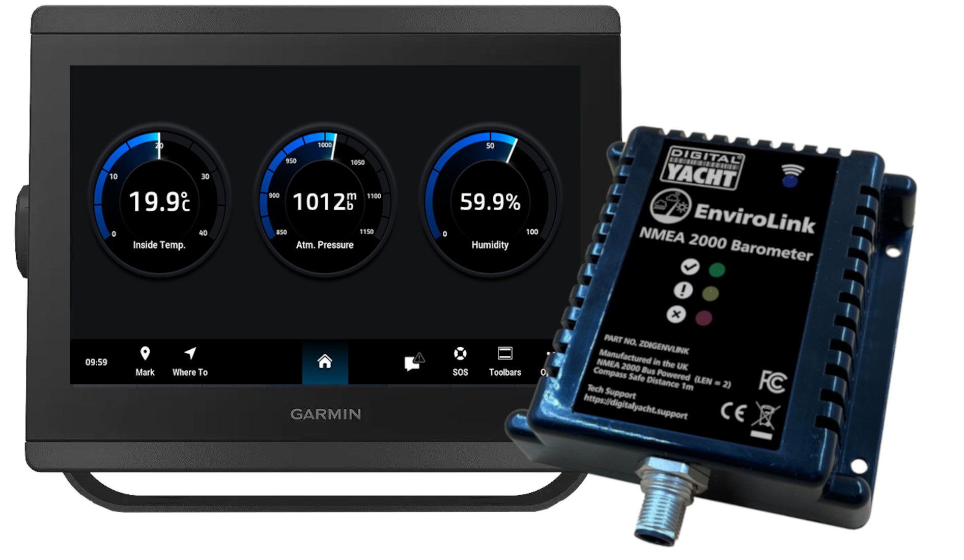 envirolink & pressure temperature garmin mfd web pressure and temperature on garmin mfd nmea 2000 barometer